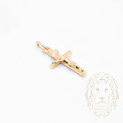 Pendentif - Or 10K jaune croix avec Jésus - PEG886