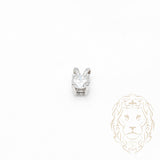 Pendentif - Or 14K blanc solitaire diamant lab 0.25CT coupe rond brillant - PEGL045