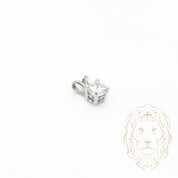 Pendentif - Or 14K blanc solitaire diamant lab 0.25CT coupe rond brillant - PEGL045