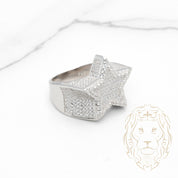 Bague - Argent étoile micro pavé cz - RIS862