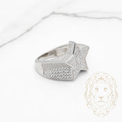 Bague - Argent étoile pavé de cz - RIS868