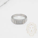 Bague - Argent signet pavé de cz - RIS874
