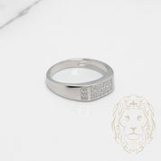 Bague - Argent signet pavé de cz - RIS874