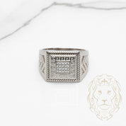 Bague - Argent chevalière medusa pavé de cz - RIS876