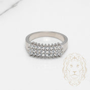 Bague - Argent cluster pierres cz - RIS879