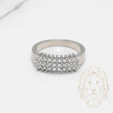 Bague - Argent cluster pierres cz - RIS879