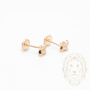 Studs à visser - Or 10K jaune étoile sertie d' une pierre cz - BOG1023