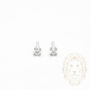Studs à visser - Or 14K blanc diamant lab VVS coupe rond brillant 0.10TCW - BOGL069