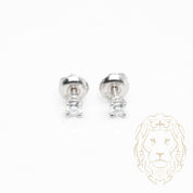 Studs à visser - Or 14K blanc diamant lab VVS coupe rond brillant 0.20TCW - BOGL070