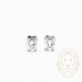 Studs à visser - Or 14K blanc diamant lab VVS coupe rond brillant 0.70TCW - BOGL073