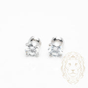 Studs à visser - Or 14K blanc diamant lab VVS coupe rond brillant 1.50TCW - BOGL075