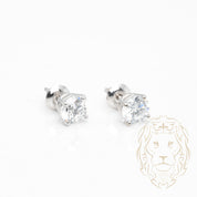 Studs à visser - Or 14K blanc diamant lab VVS coupe rond brillant 1.50TCW - BOGL075