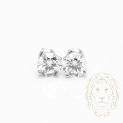 Studs à visser - Or 14K blanc diamant lab VVS coupe rond brillant 3.00TCW - BOGL077