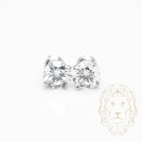 Studs à visser - Or 14K blanc diamant lab VVS coupe rond brillant 3.00TCW - BOGL077