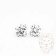 Studs à visser - Or 14K blanc diamant lab VS1 coupe rond brillant 4.00TCW - BOGL078