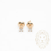 Studs à visser - Or 14K jaune diamant de laboratoire VVS coupe rond brillant 0.20TCW - BOGL105