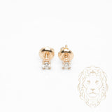 Studs à visser - Or 14K jaune diamant lab VVS coupe rond brillant 0.20TCW - BOGL080