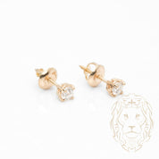 Studs à visser - Or 14K jaune diamant lab VVS coupe rond brillant 0.30TCW - BOGL081