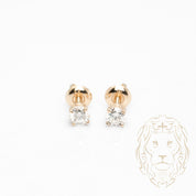 Studs à visser - Or 14K jaune diamant lab VVS coupe rond brillant 0.40TCW - BOGL082