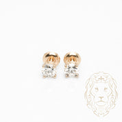 Studs à visser - Or 14K jaune diamant lab VVS coupe rond brillant 0.80TCW - BOGL083