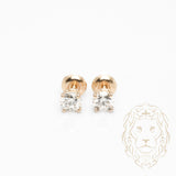 Studs à visser - Or 14K jaune diamant lab VVS coupe rond brillant 0.70TCW - BOGL083