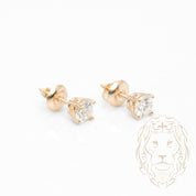Studs à visser - Or 14K jaune diamant lab VVS coupe rond brillant 0.80TCW - BOGL083