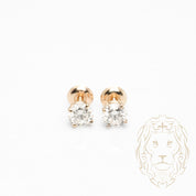 Studs à visser - Or 14K jaune diamant lab VVS coupe rond brillant 1.00TCW - BOGL084