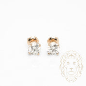 Studs à visser - Or 14K jaune diamant lab VVS coupe rond brillant 1.50TCW - BOGL085