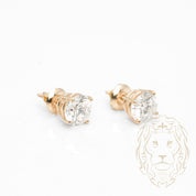 Studs à visser - Or 14K jaune diamant lab VVS coupe rond brillant 2.00TCW - BOGL086