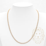 Collier - Or 10K jaune tennis pierres cz coupe rond 3.4mm - CHG893