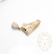 Pendentif - Or 10K jaune soulier Dunk pavé de cz - PEG889
