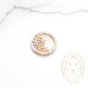 Pendentif - Or 14K tricolore jaune, blanc & rose cercle & fleurs - PEG890