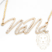 Collier - Or 10K jaune pendentif "Nana" pavé de diamants lab VVS 2.00CT - CHGL018