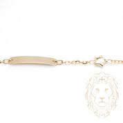Bracelet - Or 10K jaune barre gravable 4mm avec étoile - BRG764