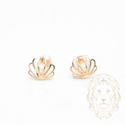 Studs à visser - Or 10K jaune coquillage & perle - BOG1014