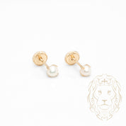 Studs à visser - Or 10K jaune perle 3mm - BOG1016