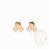 Studs à visser - Or 10K jaune arc-en-ciel pavé de cz - BOG1021