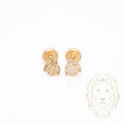 Studs à visser - Or 10K jaune coccinelle en nacre - BOG1022