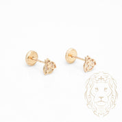 Studs à visser - Or 10K jaune coccinelle en nacre - BOG1022