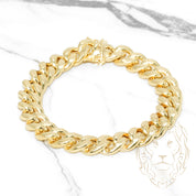 Bracelet - Or 10K jaune cuban link 13mm - BRG762