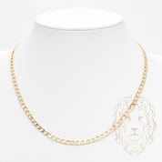 Chaîne - Or 10K deux tons jaune curb coupe diamant 4.3mm - CHG902