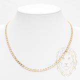Chaîne - Or 10K deux tons jaune curb coupe diamant 4.3mm - CHG902