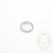 Pendentif - Or 10K blanc cercle pavé de diamants naturels 0.15CT - PEGD050