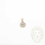 Pendentif - Or 14K deux tons jaune & blanc grappe de diamants naturels 0.15CT coupe rond brillant - PEGD051