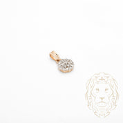 Pendentif - Or 14K deux tons jaune & blanc grappe de diamants naturels 0.15CT coupe rond brillant - PEGD051