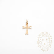 Pendentif - Or 10K jaune croix coupe diamant - PEG893