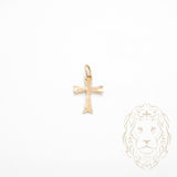 Pendentif - Or 10K jaune croix coupe diamant - PEG893