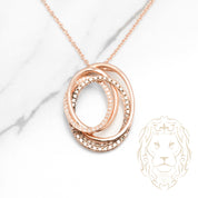 Collier - Or 14K rose pendentif forever pavé de diamants naturels 0.30CT - CHGD014