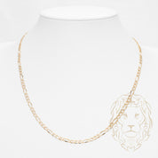 Chaîne - Or 10K deux tons jaune & blanc figaro coupe diamant 3.6mm - CHG915