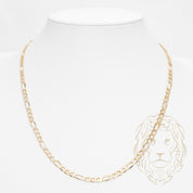 Chaîne - Or 10K deux tons jaune & blanc figaro coupe diamant 4.4mm - CHG916